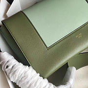 Celine Frame Light Blue and Dark Green Tote bag - 4