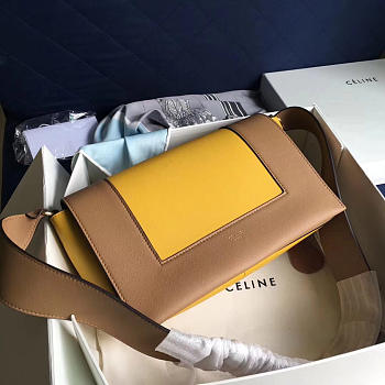 Celine Frame Yellow and Khaki Tote bag