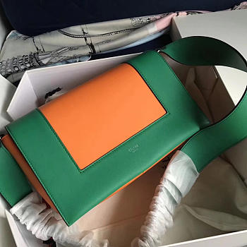 Celine Frame Orange and Green Tote bag