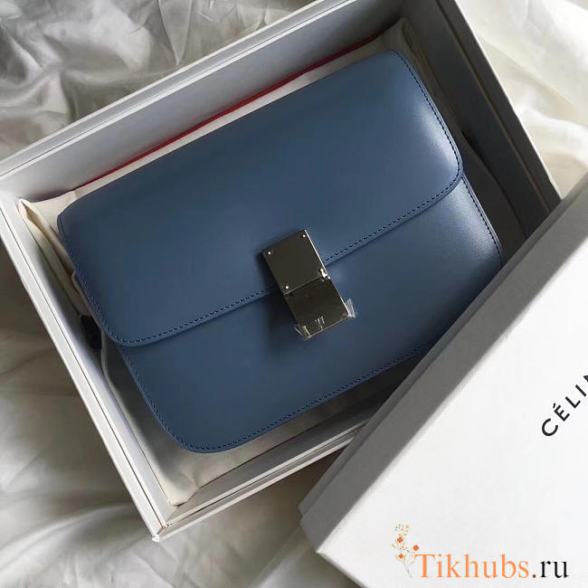 Celine Classic Blue Bag in Box Calfskin Smooth Leather - 1