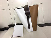 Celine Twisted Cabas Calfskin Leather bag white coffee - 2