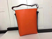 Celine Twisted Cabas Calfskin Leather bag orange coffee - 6