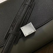 Celine Trapeze small Lambskin Leather Bag Black Red - 5