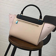 Celine Trapeze small Lambskin Leather Bag Black Light Pink - 5