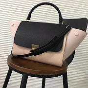 Celine Trapeze small Lambskin Leather Bag Black Light Pink - 1