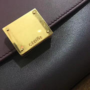 Celine Trapeze small Lambskin Leather Bag Wine Red - 6