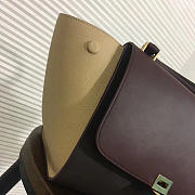 Celine Trapeze small Lambskin Leather Bag Wine Red - 5