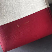Celine Original Lambskin Leather Bucket Bag white red - 6