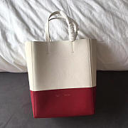 Celine Original Lambskin Leather Bucket Bag white red - 1