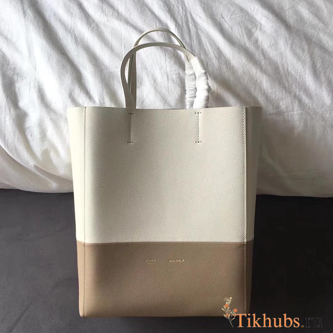 Celine Original Lambskin Leather Bucket Bag white khaki - 1