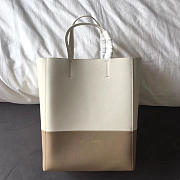 Celine Original Lambskin Leather Bucket Bag white khaki - 1