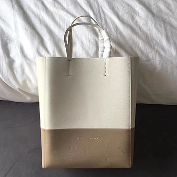 Celine Original Lambskin Leather Bucket Bag white khaki
