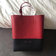 Celine Original Lambskin Leather Bucket Bag Dull red black - 5