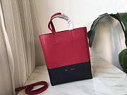 Celine Original Lambskin Leather Bucket Bag Dull red black - 2