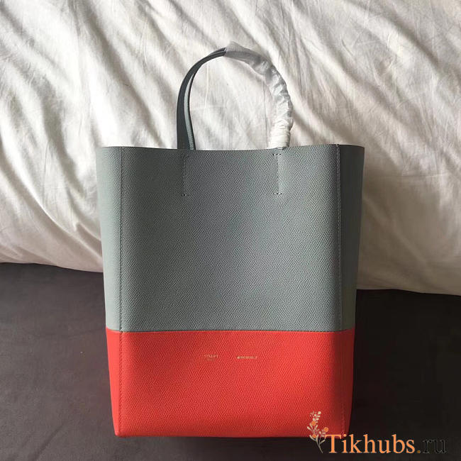 Celine Original Lambskin Leather Bucket Bag light blue Watermelon Red - 1