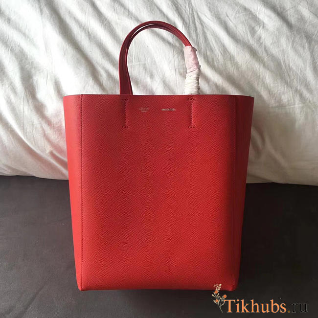 Celine Original Lambskin Leather Bucket Bag red - 1