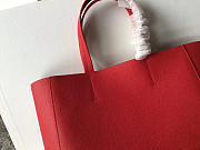 Celine Original Lambskin Leather Bucket Bag red black - 3