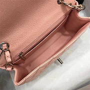 Chanel Flap Bag Caviar in Pink 20cm with Silver Hardware - 6