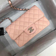 Chanel Flap Bag Caviar in Pink 20cm with Silver Hardware - 4