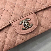 Chanel Flap Bag Caviar in Pink 20cm with Silver Hardware - 3