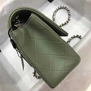 Chanel Flap Bag Caviar in Green 20cm with Silver Hardware - 5
