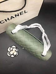 Chanel Flap Bag Caviar in Light Green 25cm with Silver Hardware - 6