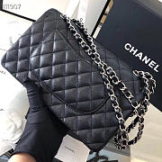 Chanel Flap Bag Caviar in Black 25cm with Sliver Hardware - 5