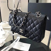 Chanel Flap Bag Caviar in Black 25cm with Sliver Hardware - 6