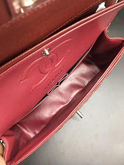 Chanel Flap Bag Caviar in Maroon Red 25cm with Silver Hardware - 3