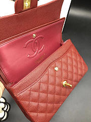 Chanel Flap Bag Caviar in Maroon Red 25cm with Gold Hardware - 4