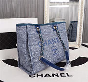 Chanel beach bag handle bag blue - 4