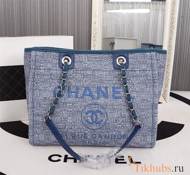 Chanel beach bag handle bag blue - 1