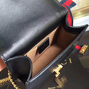 Gucci Sylvie leather mini chain bag in Black 431666 - 4