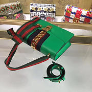 Gucci Sylvie shoulder bag in Green leather 421882 - 6