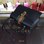 Gucci Sylvie medium top handle bag in Black leather 431665 - 6