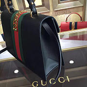 Gucci Sylvie medium top handle bag in Black leather 431665 - 5