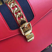 Gucci Sylvie medium top handle bag in Red leather 431665 - 5