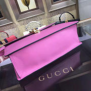 Gucci Sylvie medium top handle bag in Rose Red leather 431665 - 3
