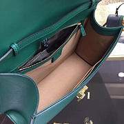 Gucci Sylvie medium top handle bag in Green leather 431665 - 6