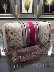 Gucci Webby Speedy Canvas Cross Body Bag in Pink - 4