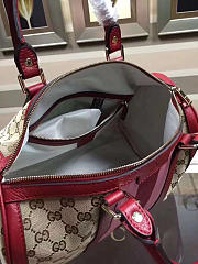 Gucci Webby Speedy Canvas Cross Body Bag in Wine Red - 4