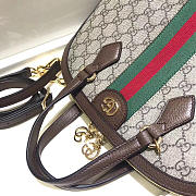 Gucci Ophidia medium top handle bag in Khaki - 2