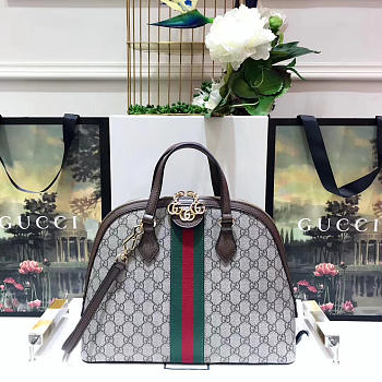 Gucci Ophidia medium top handle bag in Khaki