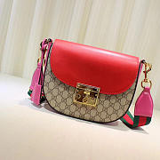 Gucci Padlock Leather shoulder bag for Women Rose Red - 6