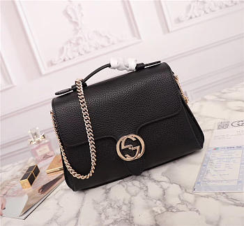 Gucci Orignial Calfskin Handbag in Black 510302