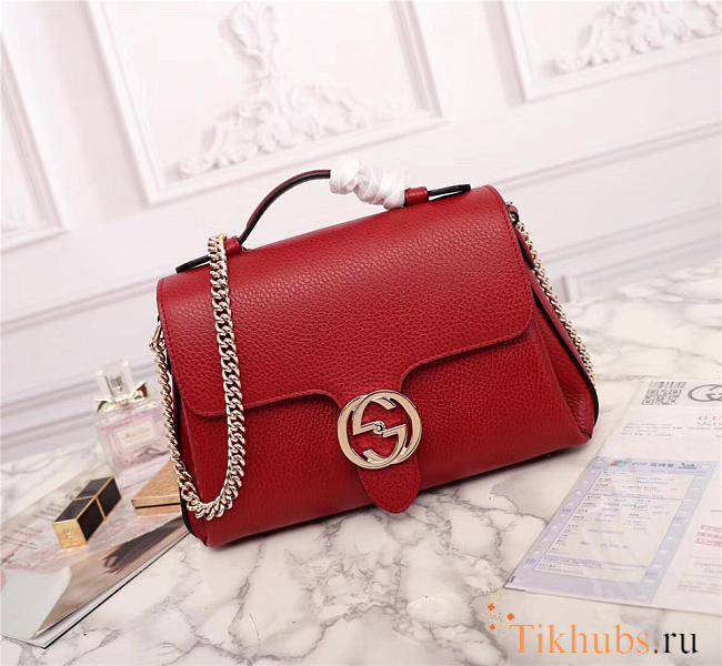 Gucci Orignial Calfskin Handbag in Red 510302 - 1