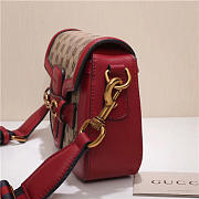 Gucci Original Canvas Calfskin Shoulder Bag Red 384821 - 6