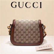 Gucci Original Canvas Calfskin Shoulder Bag Khaki 384821 - 3