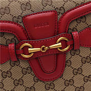 Gucci Original Canvas Calfskin Large Shoulder Bag Red - 5