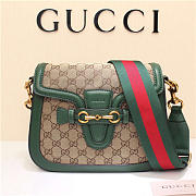 Gucci Original Canvas Calfskin Large Shoulder Bag in Green  - 1
